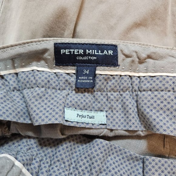 Peter Millar Men's Perfect Poplin Five-Pocket Pant, gray, size 34 - Picture 4 of 6